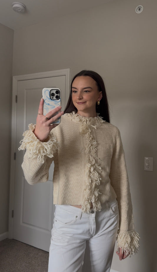 Peyton Fringe Knit Cardigan