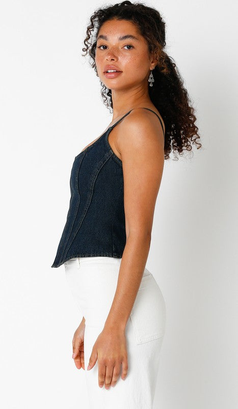 Carrie Denim Top