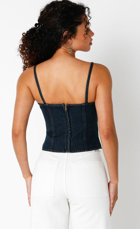 Carrie Denim Top