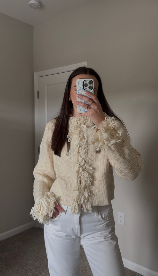 Peyton Fringe Knit Cardigan