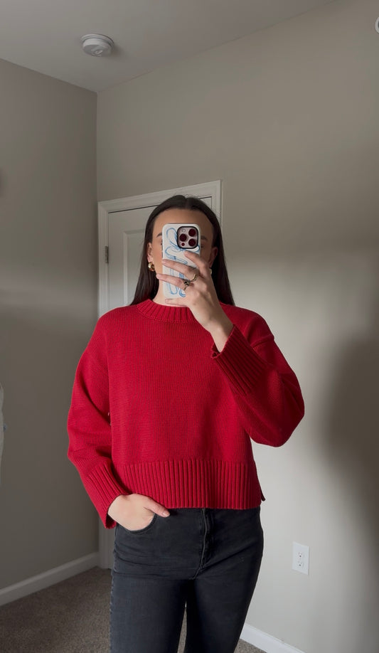 Aspen Sweater - Cherry