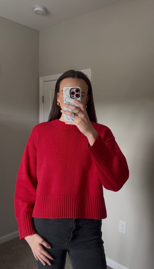 Aspen Sweater - Cherry