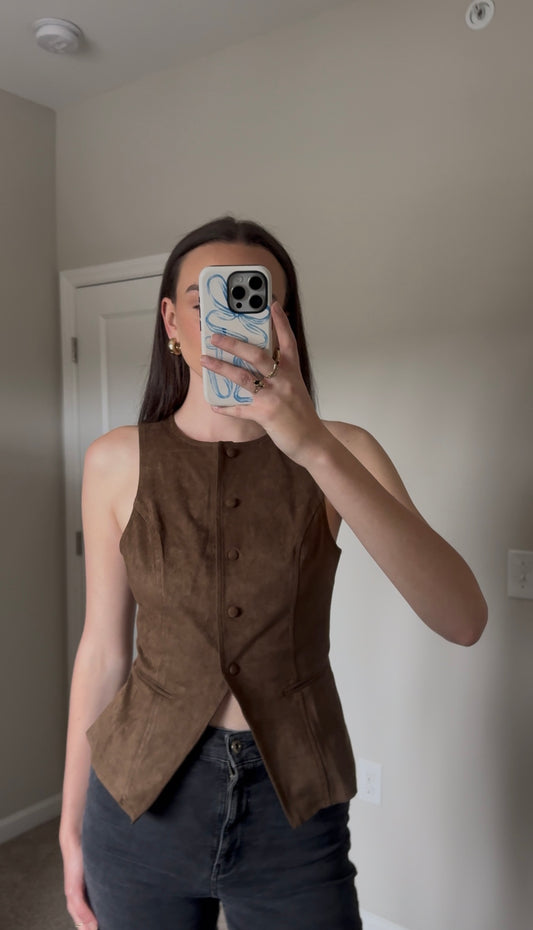 Heather Suede Vest